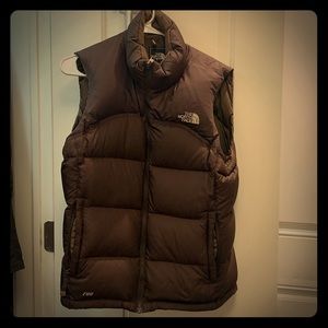 North Face women’s vest chocolate